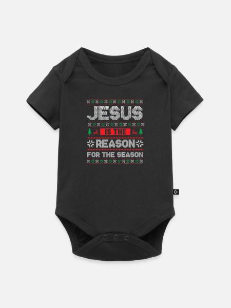 Célébrer Noël Jésus a une fête d’anniversaire - Body à manches courtes Premium Bébé - noir