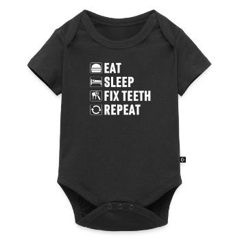 Dental assistant Dentist Tooth - Baby Premium short-sleeve bodysuit - black - Front