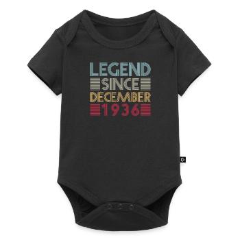 Legends birthday December 1936 born gift - Baby Premium short-sleeve bodysuit - black - Front