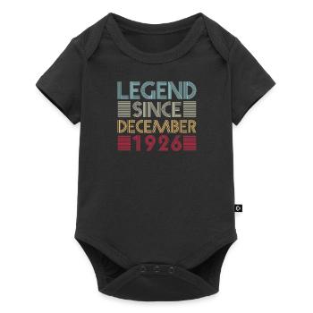 Legends birthday December 1926 born gift - Baby Premium short-sleeve bodysuit - black - Front