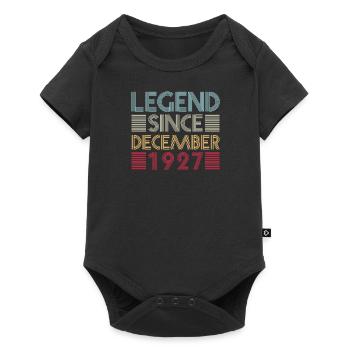 Anniversaire des légendes Décembre 1927 cadeau né - Body à manches courtes Premium Bébé - noir - Devant