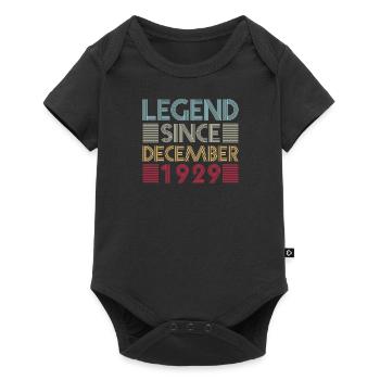 Anniversaire des légendes Décembre 1929 cadeau de naissance - Body à manches courtes Premium Bébé - noir - Devant