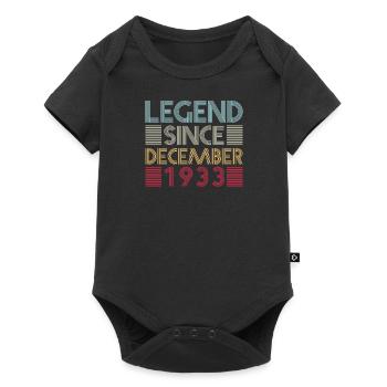 Anniversaire des légendes Décembre 1933 cadeau de naissance - Body à manches courtes Premium Bébé - noir - Devant