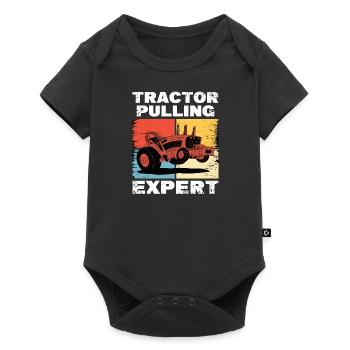 Farmer Tractor Agriculture Farmer Tractor Farm - Baby Premium short-sleeve bodysuit - black - Front