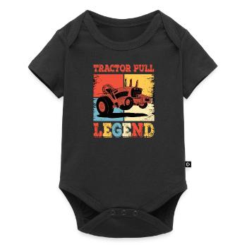 Farmer Tractor Agriculture Farmer Tractor Farm - Baby Premium short-sleeve bodysuit - black - Front