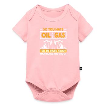 Oil rig oil gas workers drilling oil platform - Baby Premium short-sleeve bodysuit - rose - Front