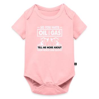 Oil rig oil gas workers drilling oil platform - Baby Premium short-sleeve bodysuit - rose - Front