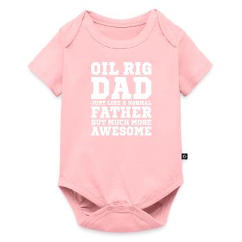 Oil rig oil gas worker drilling oil platform father - Baby Premium short-sleeve bodysuit - rose - Front