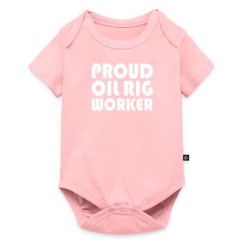 Oil rig oil gas workers drilling oil platform - Baby Premium short-sleeve bodysuit - rose - Front