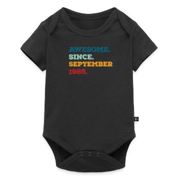 Anniversaire Septembre 1985 Naissance Année de naissance - Body à manches courtes Premium Bébé - noir - Devant