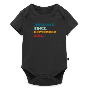 Anniversaire Septembre 2014 Né Année de naissance - Body à manches courtes Premium Bébé - noir - Devant