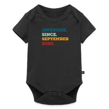 Anniversaire septembre 2020 Né Année de naissance - Body à manches courtes Premium Bébé - noir - Devant