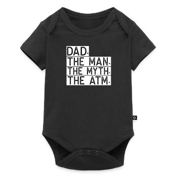 Welt bester Papa Vater Paare Paar Eltern Dad daddy - Baby Premium Kurzarmbody - Schwarz - Vorne