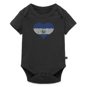 El Salvador Bitcoin Heart Country Holidays - Baby Premium short-sleeve bodysuit - black - Front