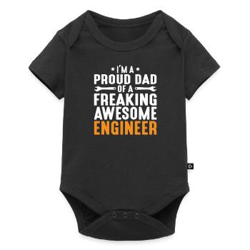 Engineer Brain Mechanical Engineering Electrical Engineering Son - Baby Premium short-sleeve bodysuit - black - Front