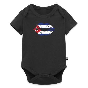 Drapeau de Cuba Drapeau du cœur Cubains - Body à manches courtes Premium Bébé - noir - Devant