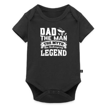 Beekeepers Papa Funny Daddy Proverbs Father's Day - Baby Premium short-sleeve bodysuit - black - Front