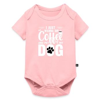 Coffee Dog Machine Puppy Cup Beans - Body à manches courtes Premium Bébé - rose - Devant