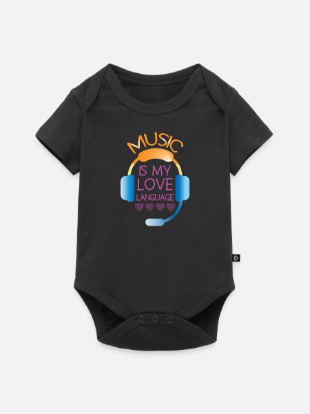 Vinyl Musiker Retro Musik Vinyl Vintage Musizieren - Baby Premium Kurzarmbody - Schwarz