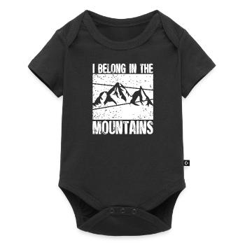 Hiking Camping Outdoor Sayings Camper Wanderer - Baby Premium short-sleeve bodysuit - black - Front
