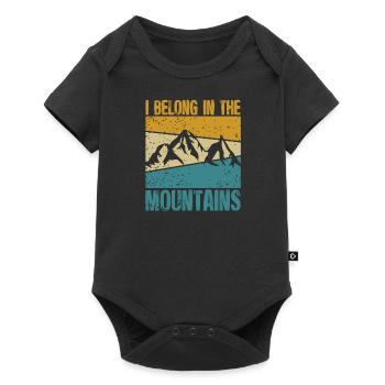 Hiking Camping Outdoor Sayings Camper Wanderer - Baby Premium short-sleeve bodysuit - black - Front