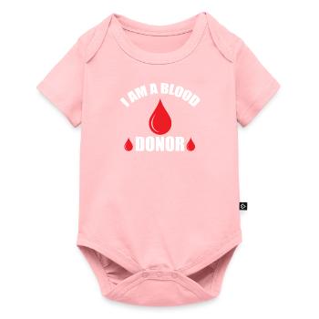 Don de sang Dons de sang Donneurs de sang - Body à manches courtes Premium Bébé - rose - Devant