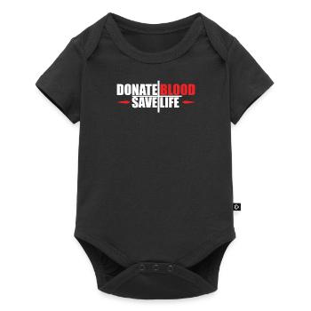Blood donation Blood donations Blood donors - Baby Premium short-sleeve bodysuit - black - Front