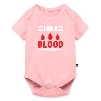 Don de sang Dons de sang Donneurs de sang - Body à manches courtes Premium Bébé - rose - Devant