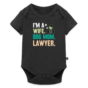 Femme Propriétaire de chien Avocat Avocat - Body à manches courtes Premium Bébé - noir - Devant