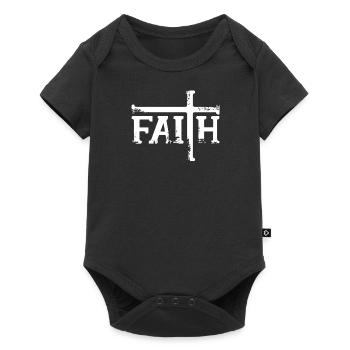 Christianisme Jésus Religion Foi Croix Prière - Body à manches courtes Premium Bébé - noir - Devant