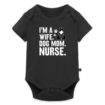Femme propriétaire de chien infirmière médecine - Body à manches courtes Premium Bébé - noir - Devant