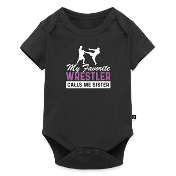 Lutte Lutte Cadeau Sœur - Body à manches courtes Premium Bébé - noir - Devant
