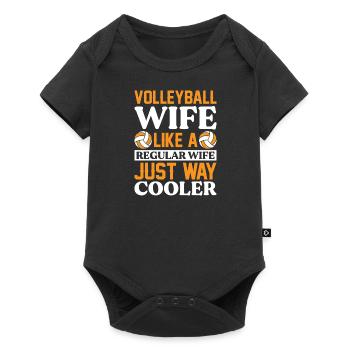 Volleyball player Volleyball player Wife - Baby Premium short-sleeve bodysuit - black - Front