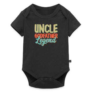 Godfather Godchild Gift Godfather Godfather Uncle - Baby Premium short-sleeve bodysuit - black - Front