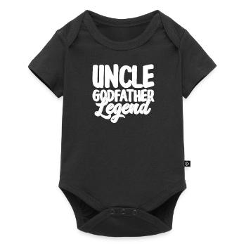 Godfather Godchild Gift Godfather Godfather Uncle - Baby Premium short-sleeve bodysuit - black - Front
