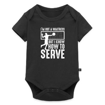 Volleyball volley servir joueur de volley-ball - Body à manches courtes Premium Bébé - noir - Devant