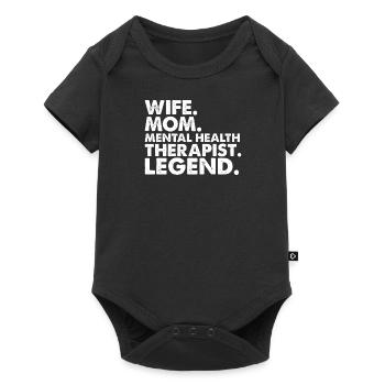 Mom Wife Psychotherapist Profession Gift - Baby Premium short-sleeve bodysuit - black - Front