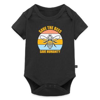 Bee - Baby Premium short-sleeve bodysuit - black - Front