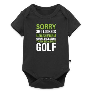 Golf Golfer Gift Hobby Club Saying - Baby Premium short-sleeve bodysuit - black - Front