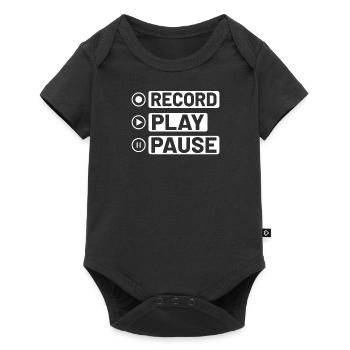 Vinyl Musician Retro Music Vinyl Vintage Music Making - Baby Premium short-sleeve bodysuit - black - Front