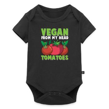 Aliments végétaux Légumes végétaliens Changement climatique sain - Body à manches courtes Premium Bébé - noir - Devant