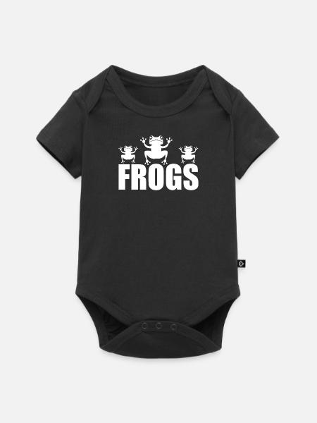 Ich Liebe Frösche - Baby Premium Kurzarmbody - Schwarz