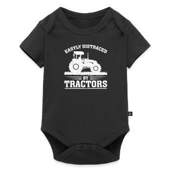 Farmer Tractor Agriculture Farmer Tractor Farm - Baby Premium short-sleeve bodysuit - black - Front