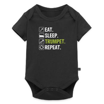 Trumpet Orchestra Musician Trumpeter Brass Music - Baby Premium short-sleeve bodysuit - black - Front