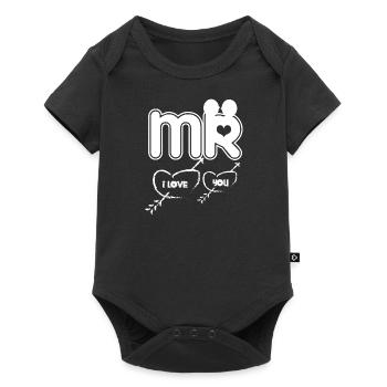 Newly married wedding couple partner look - Baby Premium short-sleeve bodysuit - black - Front