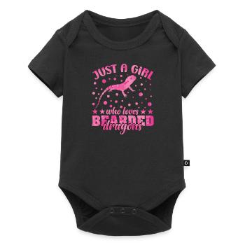 Bearded Dragon Bearded Dragon Girl Lady Gift - Baby Premium short-sleeve bodysuit - black - Front