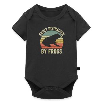 I love frogs - Baby Premium short-sleeve bodysuit - black - Front