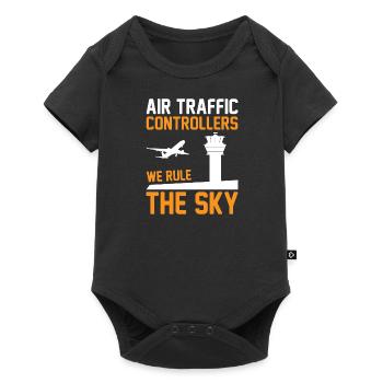 Air traffic controller Tower controller Flight attendants - Baby Premium short-sleeve bodysuit - black - Front