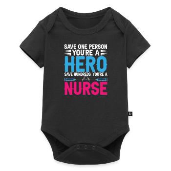 Service ambulancier Infirmier paramédical - Body à manches courtes Premium Bébé - noir - Devant