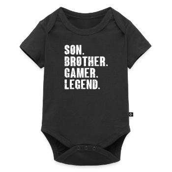 Son frère Gamer Légende Jeu Jeu vidéo Gamer - Body à manches courtes Premium Bébé - noir - Devant